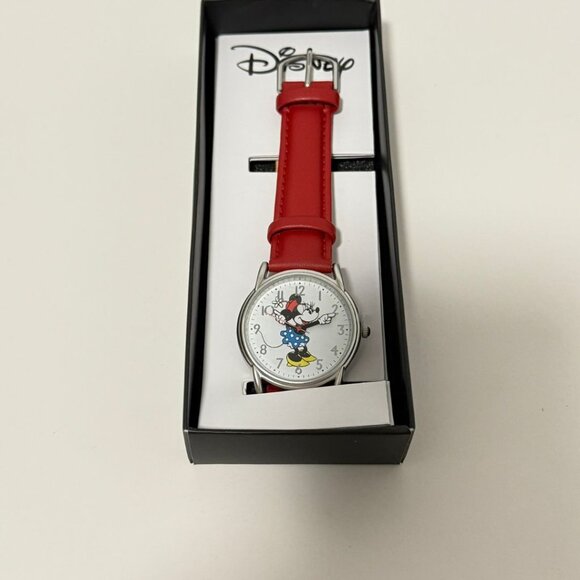 NWT - Disney Minnie Mouse Cardiff Classic Adult Analog Quartz Watch with Leather - Picture 6 of 16